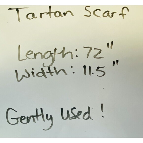 Cejon Scarf Made in Italy 11''x 57'' Fringe Brown Plaid Black Cream Red Tartan - Picture 7 of 7